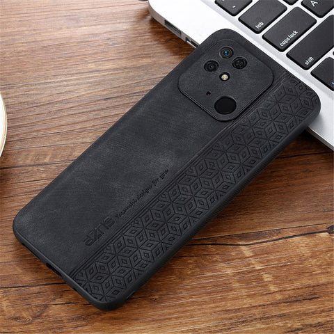 AZNS For Xiaomi Redmi 10C 4G Anti-slip Side Phone Case Imprinted Pattern PU Leather Coated TPU Anti-scratch Back Cover