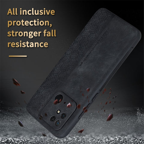 AZNS For Xiaomi Redmi 10C 4G Anti-slip Side Phone Case Imprinted Pattern PU Leather Coated TPU Anti-scratch Back Cover