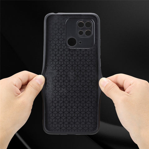 AZNS For Xiaomi Redmi 10C 4G Anti-slip Side Phone Case Imprinted Pattern PU Leather Coated TPU Anti-scratch Back Cover