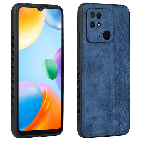 AZNS For Xiaomi Redmi 10C 4G Anti-slip Side Phone Case Imprinted Pattern PU Leather Coated TPU Anti-scratch Back Cover