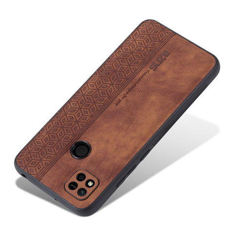 AZNS For Xiaomi Redmi 10A / Redmi 9C / Redmi 9C NFC Imprinted Pattern Anti-drop Phone Case PU Leather Coated TPU Cover
