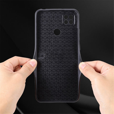 AZNS For Xiaomi Redmi 10A / Redmi 9C / Redmi 9C NFC Imprinted Pattern Anti-drop Phone Case PU Leather Coated TPU Cover