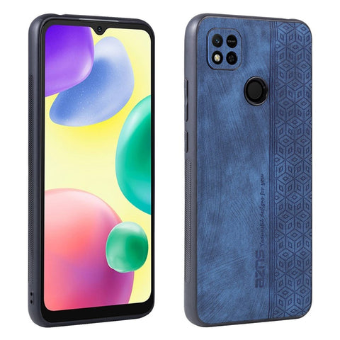 AZNS For Xiaomi Redmi 10A / Redmi 9C / Redmi 9C NFC Imprinted Pattern Anti-drop Phone Case PU Leather Coated TPU Cover