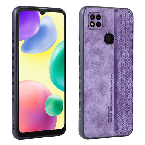AZNS For Xiaomi Redmi 10A / Redmi 9C / Redmi 9C NFC Imprinted Pattern Anti-drop Phone Case PU Leather Coated TPU Cover
