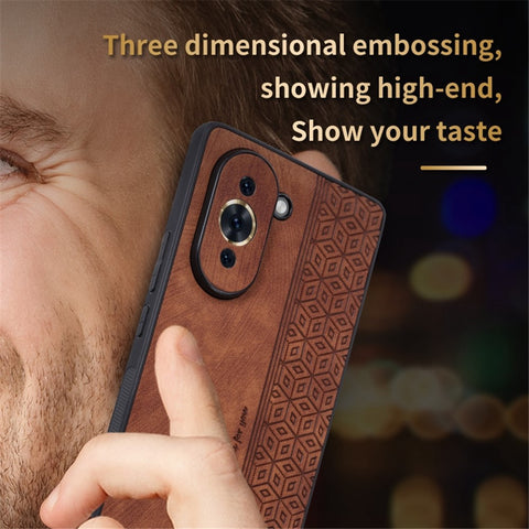 AZNS Imprinted Pattern Phone Cover for Huawei nova 10 4G, PU Leather Coated TPU Drop-proof Back Case