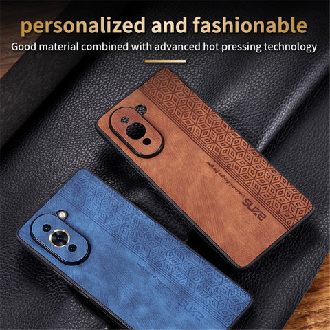AZNS Imprinted Pattern Phone Cover for Huawei nova 10 4G, PU Leather Coated TPU Drop-proof Back Case