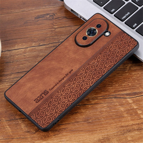 AZNS Leather Coated TPU Cover for Huawei nova 10 Pro 4G, Imprinted Pattern Anti-slip Side Edge Scratch-resistant Phone Case