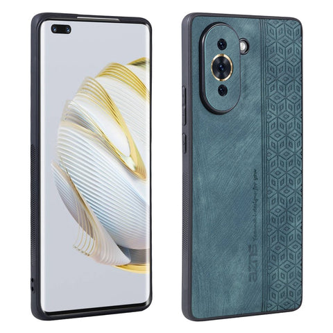 AZNS Leather Coated TPU Cover for Huawei nova 10 Pro 4G, Imprinted Pattern Anti-slip Side Edge Scratch-resistant Phone Case