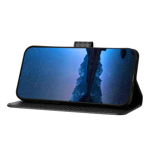 For Motorola Moto G54 5G / Motorola Moto G54 (China) 5G / Motorola Moto G73 5G / Motorola Moto G64 5G / Motorola Moto G64y 5G / Motorola Moto G14 4G Wallet Case with Strap Carbon Fiber Texture Leather Mobile Cover