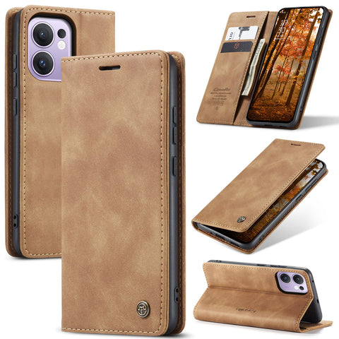 CASEME For Oppo Reno13 F 5G (Reno 13 FS 5G) / 4G Wallet Case  013 Series PU Leather Phone Cover Stand