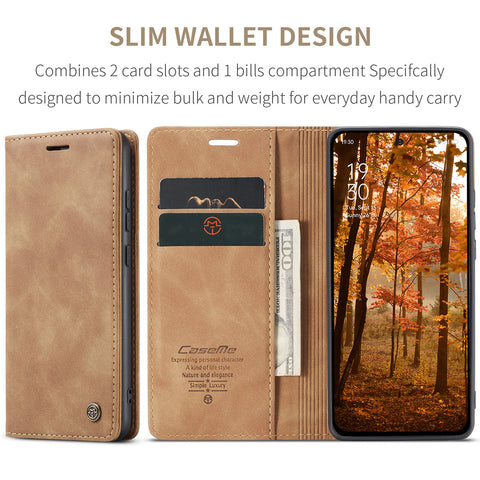 CASEME For Oppo Reno13 F 5G (Reno 13 FS 5G) / 4G Wallet Case  013 Series PU Leather Phone Cover Stand