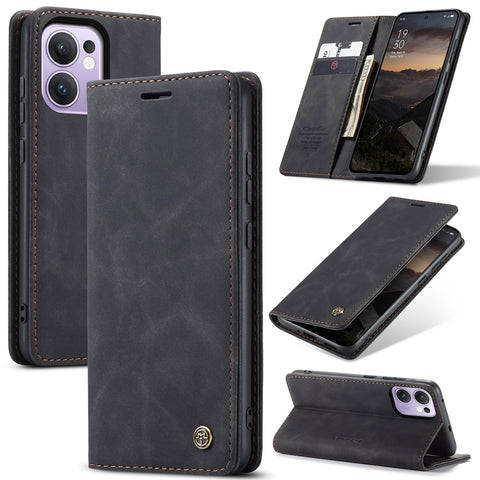 CASEME For Oppo Reno13 F 5G (Reno 13 FS 5G) / 4G Wallet Case  013 Series PU Leather Phone Cover Stand