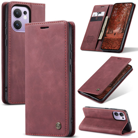 CASEME For Oppo Reno13 F 5G (Reno 13 FS 5G) / 4G Wallet Case  013 Series PU Leather Phone Cover Stand