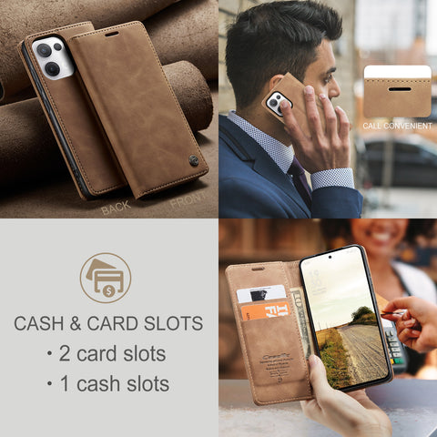 CASEME For Oppo Reno13 5G (Global) Wallet Case  013 Series PU Leather Phone Cover Stand