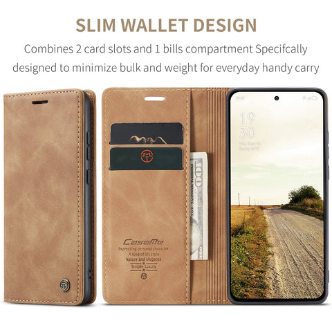 CASEME For Oppo Reno13 5G (Global) Wallet Case  013 Series PU Leather Phone Cover Stand