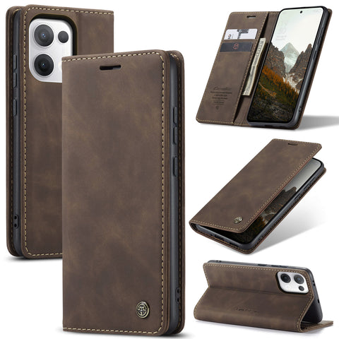 CASEME For Oppo Reno13 5G (Global) Wallet Case  013 Series PU Leather Phone Cover Stand