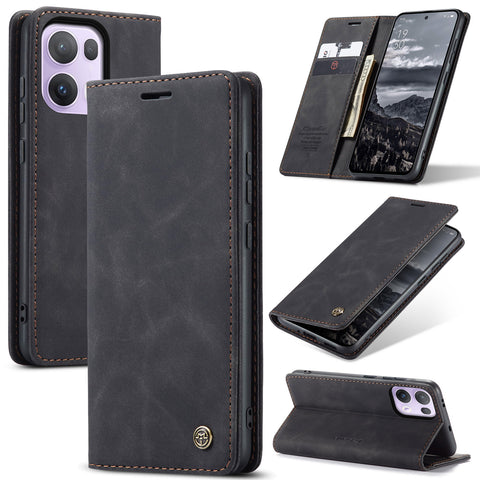 CASEME For Oppo Reno13 Pro 5G Wallet Case  013 Series PU Leather Phone Cover Stand