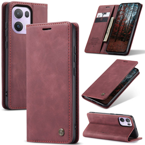 CASEME For Oppo Reno13 Pro 5G Wallet Case  013 Series PU Leather Phone Cover Stand