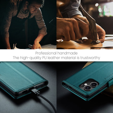 CASEME For Oppo Reno13 F 5G (Reno 13 FS 5G) / 4G Case  023 Series RFID Blocking Leather Wallet Stand Phone Cover