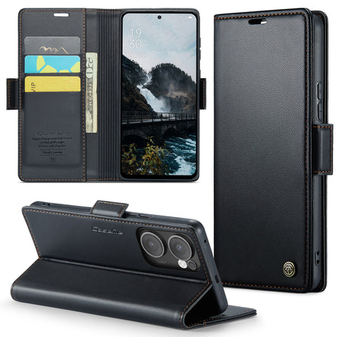 CASEME For Oppo Reno13 F 5G (Reno 13 FS 5G) / 4G Case  023 Series RFID Blocking Leather Wallet Stand Phone Cover