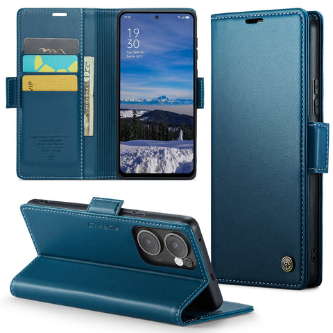 CASEME For Oppo Reno13 F 5G (Reno 13 FS 5G) / 4G Case  023 Series RFID Blocking Leather Wallet Stand Phone Cover