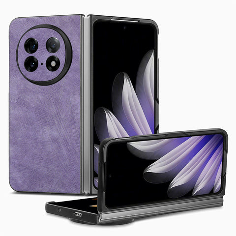 For Oppo Find N5 5G Case Shockproof Slim Retro Leather Phone Back Cover