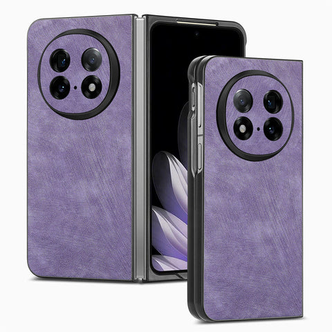 For Oppo Find N5 5G Case Shockproof Slim Retro Leather Phone Back Cover