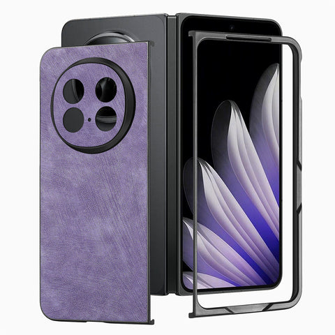 For Oppo Find N5 5G Case Shockproof Slim Retro Leather Phone Back Cover