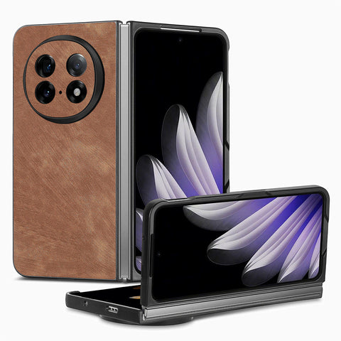 For Oppo Find N5 5G Case Shockproof Slim Retro Leather Phone Back Cover