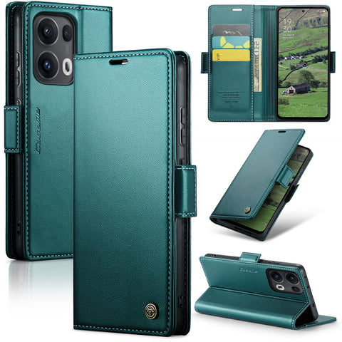 CASEME For Oppo Reno13 Pro 5G Case  023 Series RFID Blocking Leather Wallet Stand Phone Cover