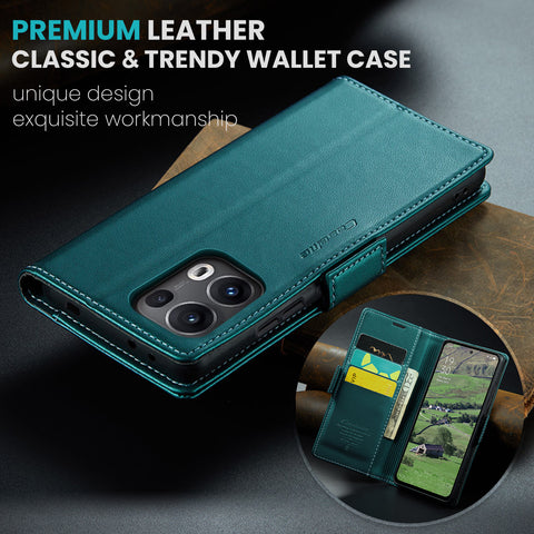 CASEME For Oppo Reno13 Pro 5G Case  023 Series RFID Blocking Leather Wallet Stand Phone Cover