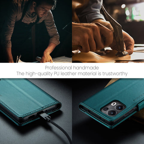 CASEME For Oppo Reno13 Pro 5G Case  023 Series RFID Blocking Leather Wallet Stand Phone Cover