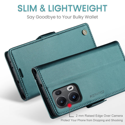CASEME For Oppo Reno13 Pro 5G Case  023 Series RFID Blocking Leather Wallet Stand Phone Cover