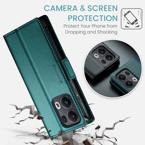 CASEME For Oppo Reno13 Pro 5G Case  023 Series RFID Blocking Leather Wallet Stand Phone Cover