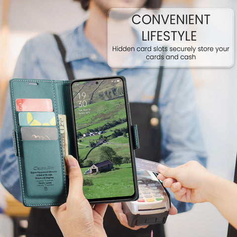 CASEME For Oppo Reno13 Pro 5G Case  023 Series RFID Blocking Leather Wallet Stand Phone Cover