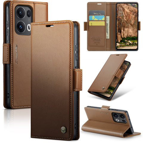 CASEME For Oppo Reno13 Pro 5G Case  023 Series RFID Blocking Leather Wallet Stand Phone Cover