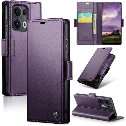 CASEME For Oppo Reno13 Pro 5G Case  023 Series RFID Blocking Leather Wallet Stand Phone Cover