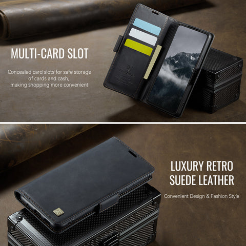 AUTSPACE For Xiaomi Redmi 12C 4G / Xiaomi Redmi 11A 4G Case  A11 RFID Blocking Retro Leather Cell Phone Wallet Cover
