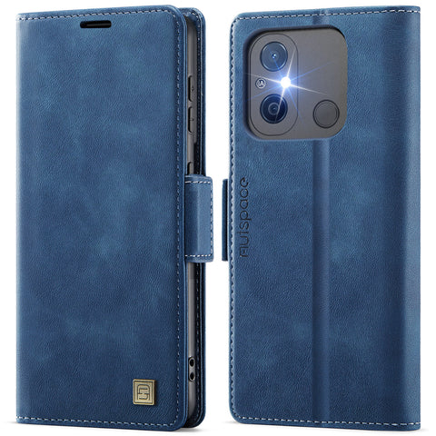 AUTSPACE For Xiaomi Redmi 12C 4G / Xiaomi Redmi 11A 4G Case  A11 RFID Blocking Retro Leather Cell Phone Wallet Cover