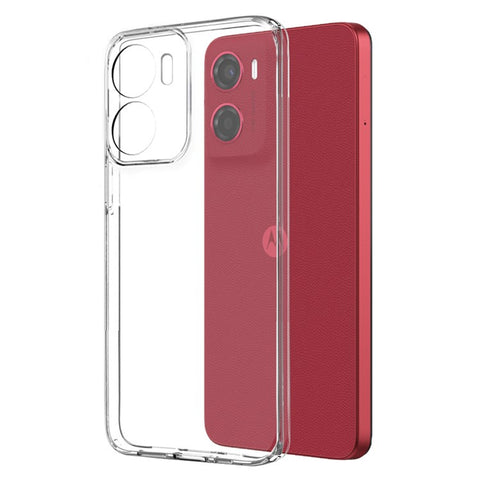 NORTHJO For Motorola Moto G05 4G  /  E15 4G Clear Case Soft TPU Phone Cover with Tempered Glass Screen Protector