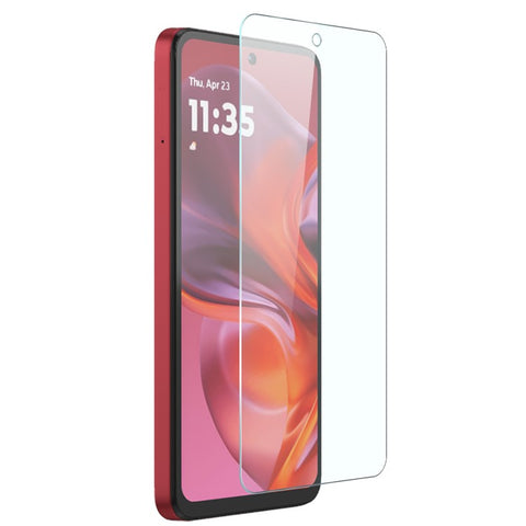 NORTHJO For Motorola Moto G05 4G  /  E15 4G Clear Case Soft TPU Phone Cover with Tempered Glass Screen Protector