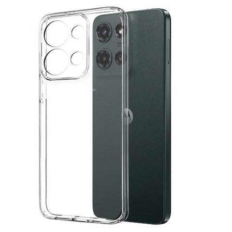NORTHJO For Motorola Moto G Play (2025) 5G Clear Case Soft TPU Phone Cover with Tempered Glass Screen Protector