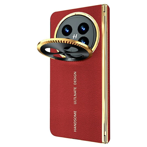 For Oppo Find N5 5G Magnetic Case PU + PC Phone Cover Built In Screen Protector with Lens Kickstand
