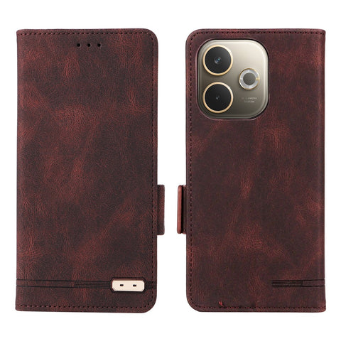 For Oppo A5 Pro 4G (Global) / 5G (Global) / A5 Energy 5G (China) Case Leather Wallet Flip Phone Cover with Hardware Decor