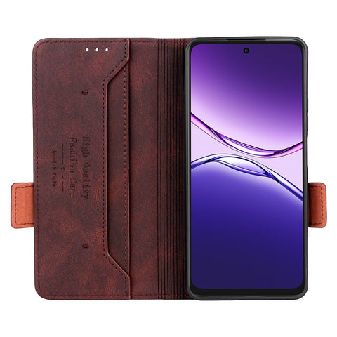 For Oppo A5 Pro 4G (Global) / 5G (Global) / A5 Energy 5G (China) Case Leather Wallet Flip Phone Cover with Hardware Decor