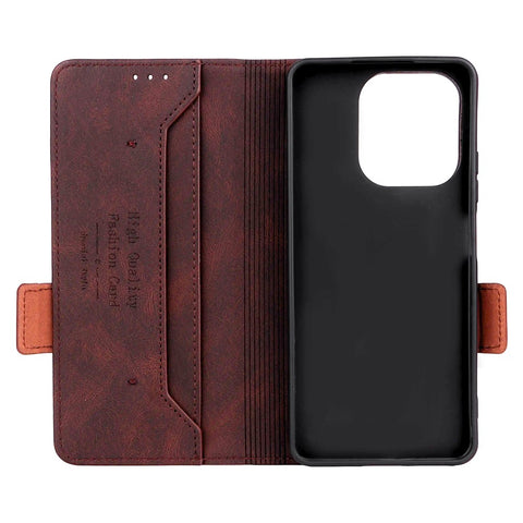For Oppo A5 Pro 4G (Global) / 5G (Global) / A5 Energy 5G (China) Case Leather Wallet Flip Phone Cover with Hardware Decor