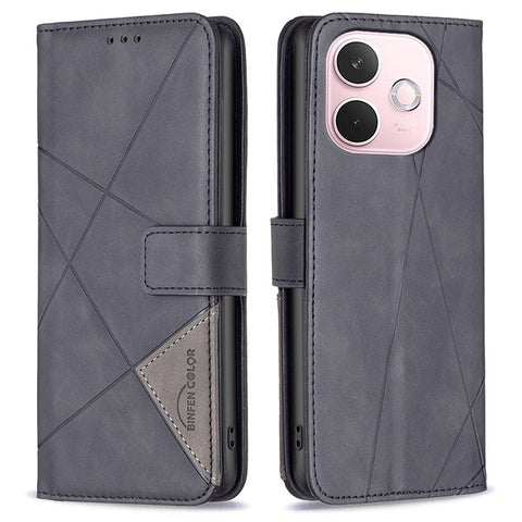 BINFEN COLOR For Oppo A5 Pro 4G (Global) / 5G (Global) / A5 Energy 5G (China) Phone Cases Wallet Stand Geometry Imprint Leather Cover