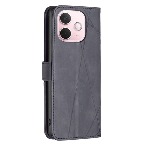 BINFEN COLOR For Oppo A5 Pro 4G (Global) / 5G (Global) / A5 Energy 5G (China) Phone Cases Wallet Stand Geometry Imprint Leather Cover