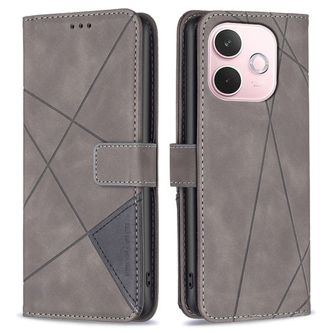 BINFEN COLOR For Oppo A5 Pro 4G (Global) / 5G (Global) / A5 Energy 5G (China) Phone Cases Wallet Stand Geometry Imprint Leather Cover