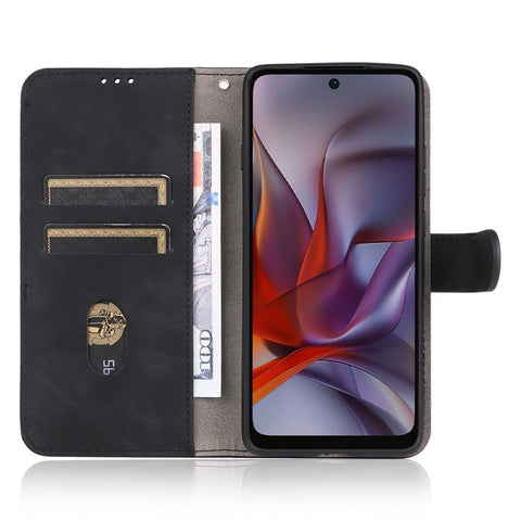 For Motorola Edge 60 5G / 60 Fusion 5G Leather Case Skin Feel Anti Drop Wallet Flip Phone Cover